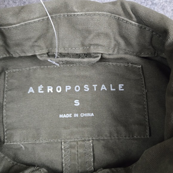 NWT Aeropostale Jacket Womens Small Green Utility Pockets Full Zip Lightweight - Picture 9 of 16